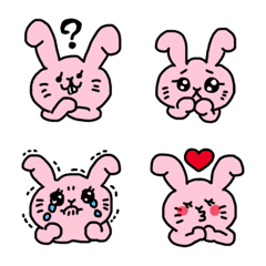 [LINE絵文字] 【あざと可愛い】うさぎのうさぴっぴ絵文字の画像