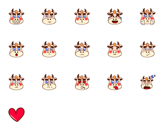 [LINE絵文字]Dodo calf's emoticonsの画像一覧