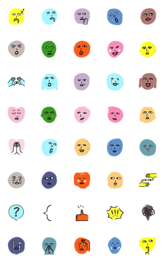 [LINE絵文字]Funny-faceの画像一覧