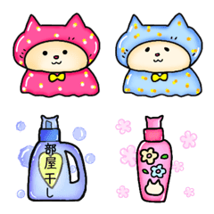 [LINE絵文字] 路地ねこ軍団ちまき (梅雨)の画像