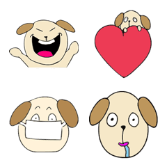 [LINE絵文字] ユーモア溢れる犬の画像