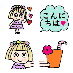 [LINE絵文字] 色んな大人可愛い絵文字622シンプルの画像