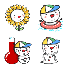 [LINE絵文字] Snowman in Summerの画像