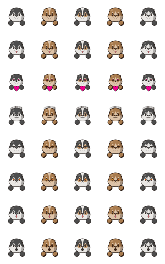 [LINE絵文字]Doggy dogs emojiの画像一覧