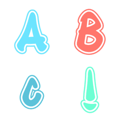 [LINE絵文字] ABCx123_Style02-4 (v1.02)の画像