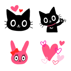 [LINE絵文字] 黒猫モルモルの絵文字の画像