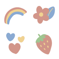 [LINE絵文字] Cutie Minimal 4 Colorの画像