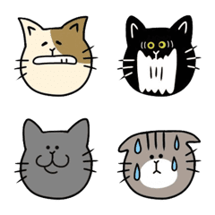 [LINE絵文字] いろんな表情豊かねこの画像