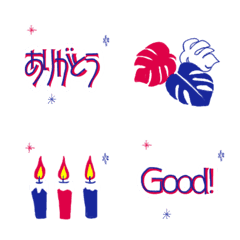 [LINE絵文字] みんな大好きトリコロール♡ 絵文字の画像