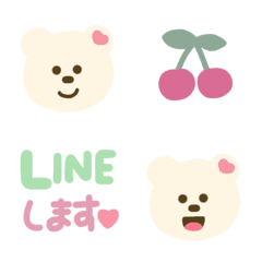 [LINE絵文字] ♡Teddy bear♡ #1の画像