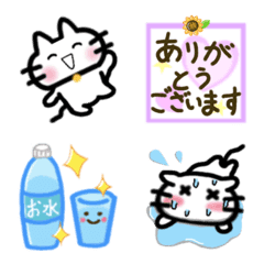 [LINE絵文字] にゃんころ 夏の絵文字の画像