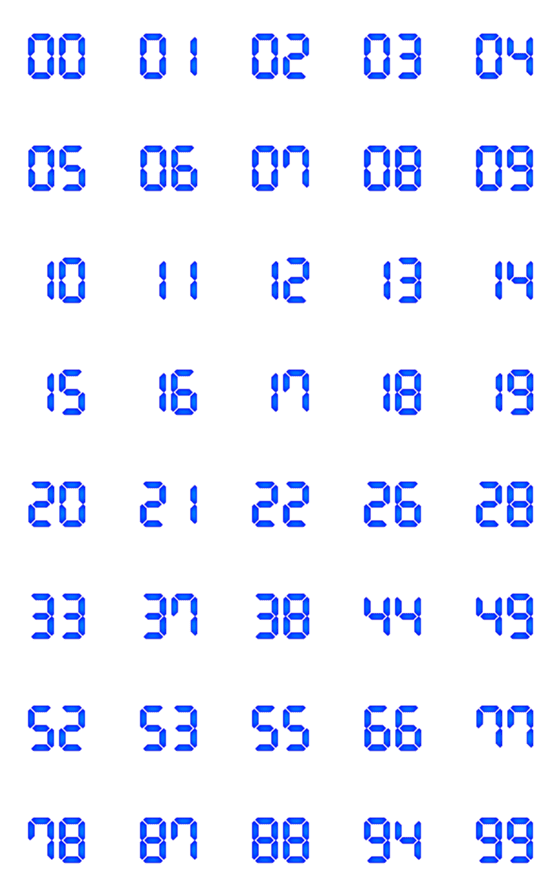 [LINE絵文字]LED digitalの画像一覧