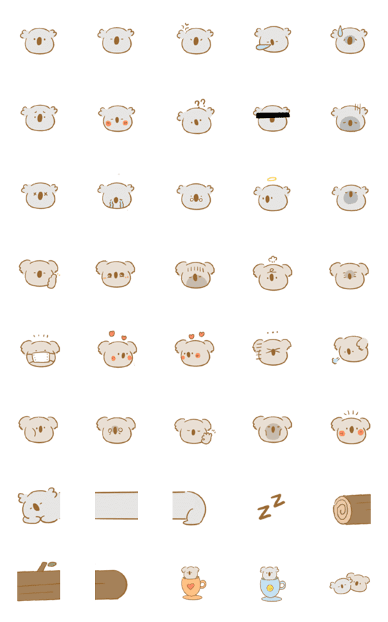 [LINE絵文字]WIWI Koala 1の画像一覧