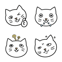 [LINE絵文字] しろねこちゃん絵文字の画像