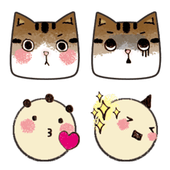 [LINE絵文字] Sesame and his hairballs - emojiの画像