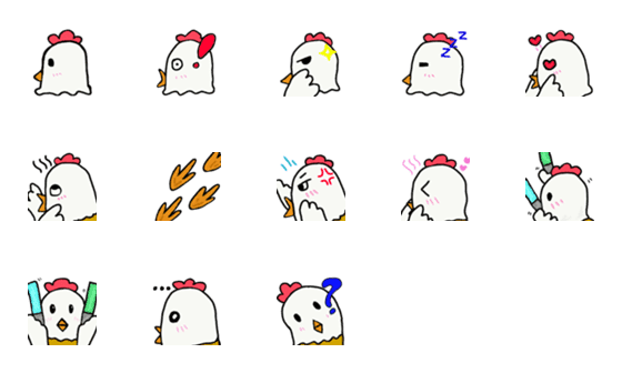 [LINE絵文字]chchickenの画像一覧