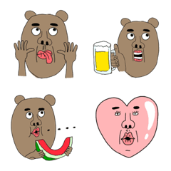 [LINE絵文字] クマノエモジ 01の画像