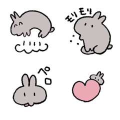 [LINE絵文字] はっぴーうさぴの画像