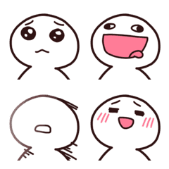 [LINE絵文字] WhiteWhiteMan Emojiの画像