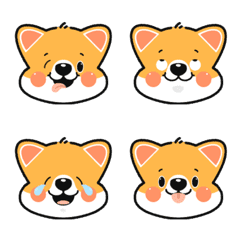 [LINE絵文字] Chubby Corgi Emojiの画像