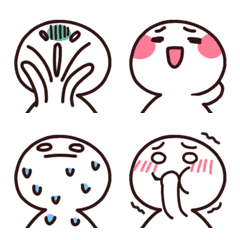 [LINE絵文字] WhiteWhiteMan Emoji2の画像