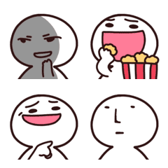[LINE絵文字] WhiteWhiteMan Emoji3の画像