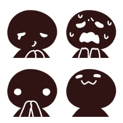 [LINE絵文字] BlackBlackMan Emojiの画像