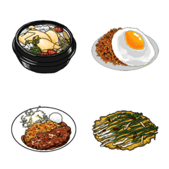 [LINE絵文字] Korean delivery foodの画像