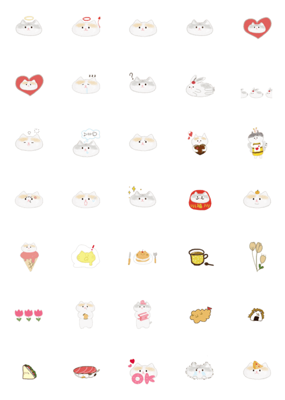 [LINE絵文字]food cat yummyの画像一覧