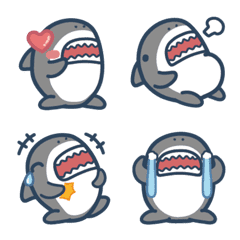 [LINE絵文字] Mr. Shark Emoji 2.0の画像