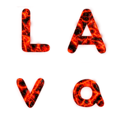 [LINE絵文字] Lava English alphabet letterの画像