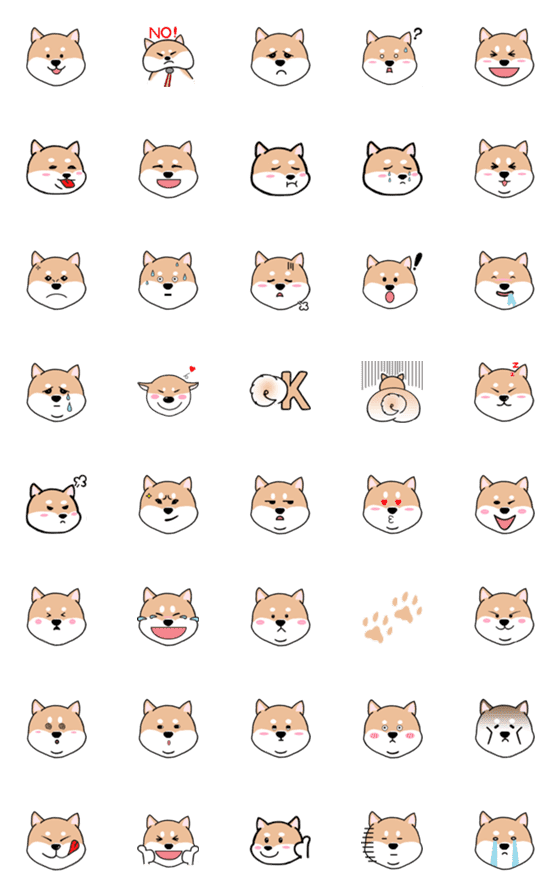 [LINE絵文字]shiba inu (A chai)の画像一覧