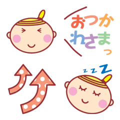 [LINE絵文字] ほっぺちゃんの毎日使える♪シンプル絵文字の画像