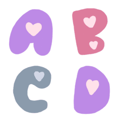 [LINE絵文字] Cute Heart Fontの画像