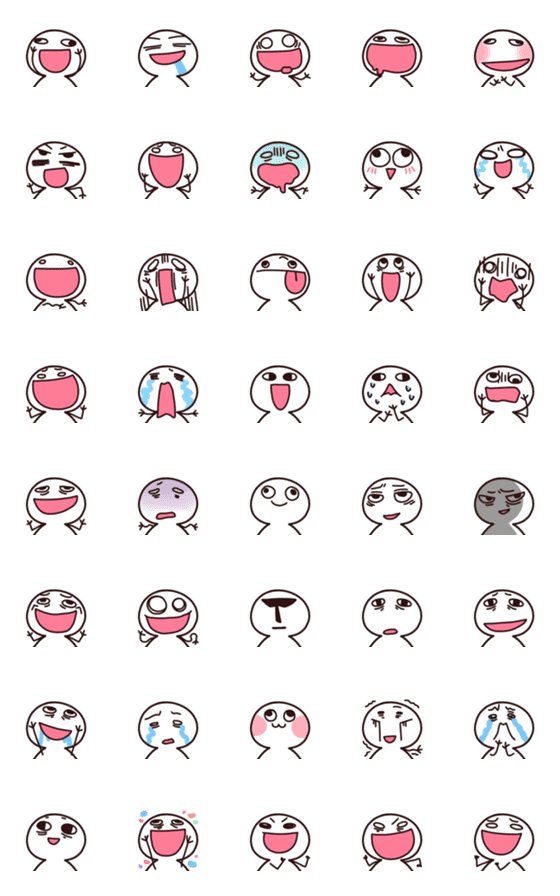 [LINE絵文字]WhiteWhiteMan Emoji5の画像一覧