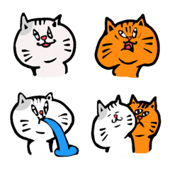 [LINE絵文字] 猫兄弟の画像