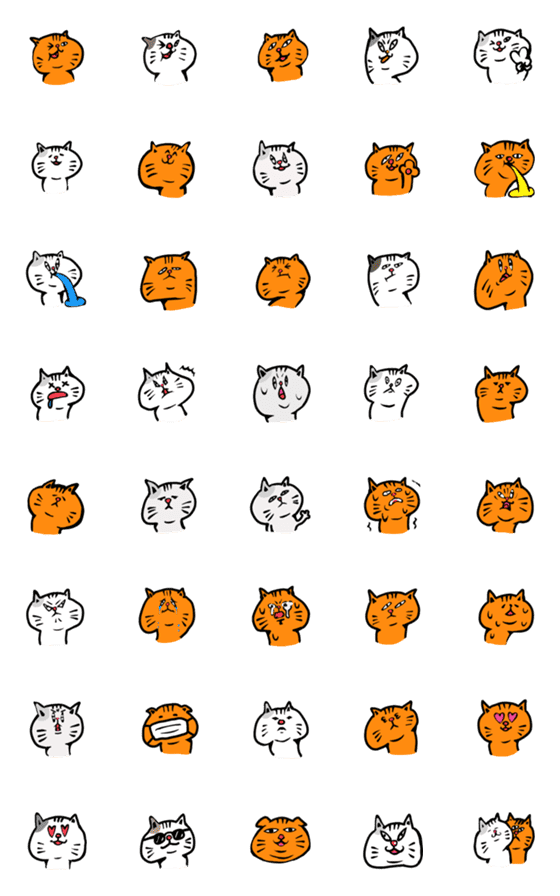 [LINE絵文字]猫兄弟の画像一覧