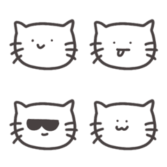 [LINE絵文字] The Simple Meow Facesの画像