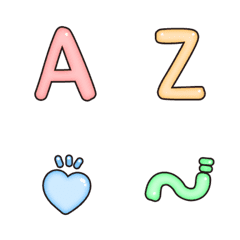 [LINE絵文字] A-Z Cute Emojiの画像