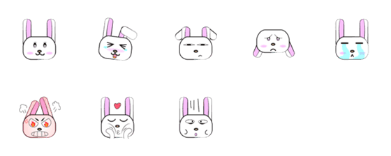 [LINE絵文字]Rabbit expression.の画像一覧