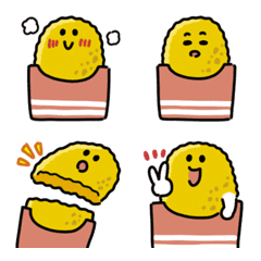 [LINE絵文字] さくさくハッシュドポテト絵文字の画像