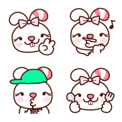 [LINE絵文字] Twopebaby Rabbit facial expressions1の画像