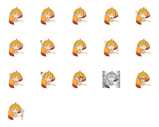 [LINE絵文字]Elves Queen Miranda's emojiの画像一覧