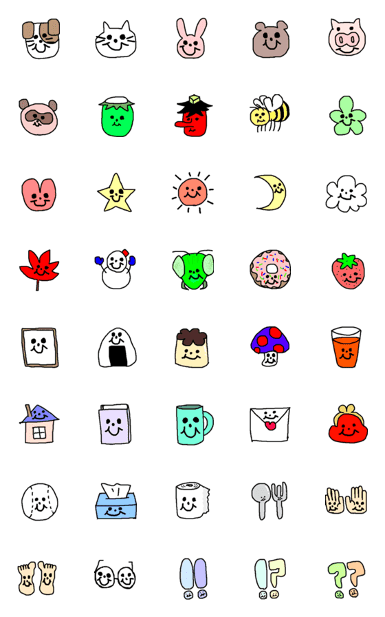 [LINE絵文字]スマイルとゆかいな仲間たちの画像一覧