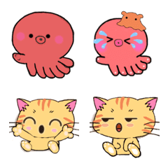 [LINE絵文字] octopuse＆catmojiの画像