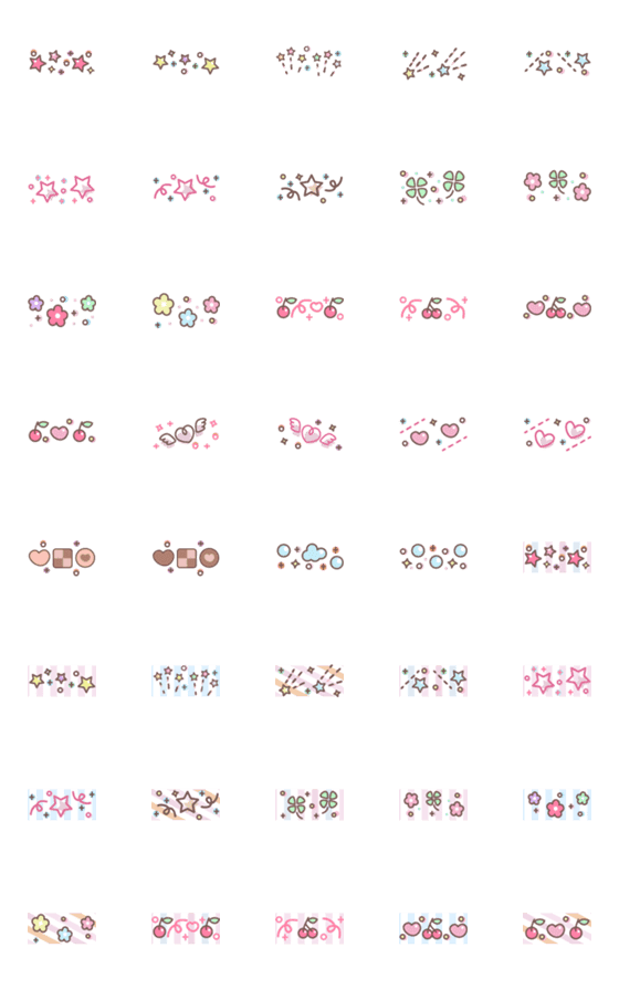 [LINE絵文字]for cuteline  use 5の画像一覧