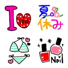 [LINE絵文字] 夏満喫☆絵文字の画像