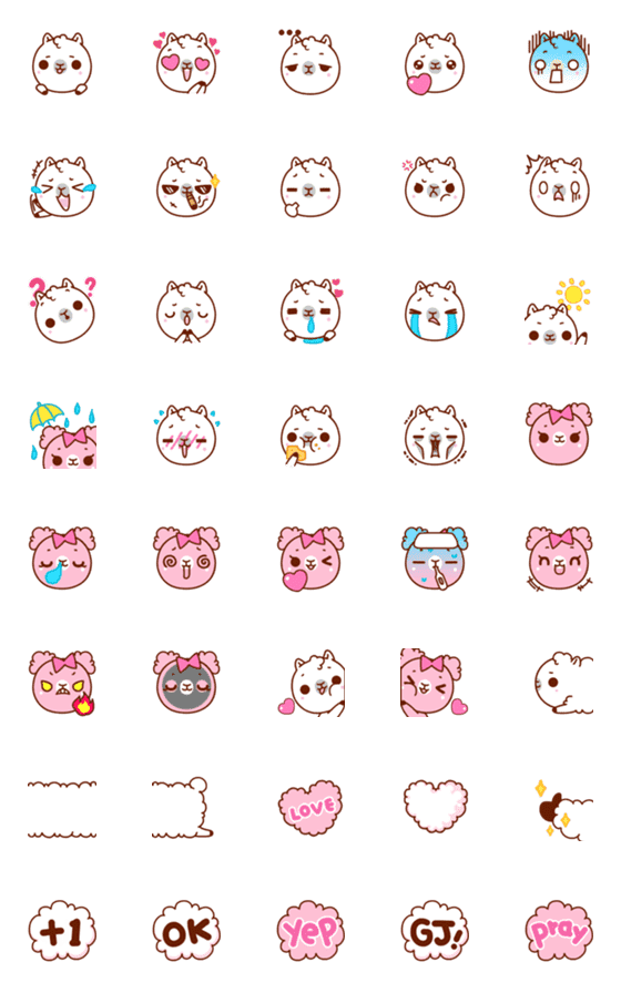 [LINE絵文字]Hello！I am alpaca！の画像一覧