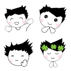 [LINE絵文字] Crazy Hair Boyの画像