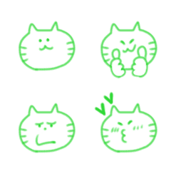 [LINE絵文字] やわらか ねこ 絵文字の画像